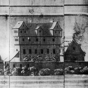 Wandmalerei Schloss­ansicht ca. 1736